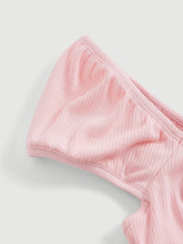 MOD Solid Ruched Bust Crop Tee